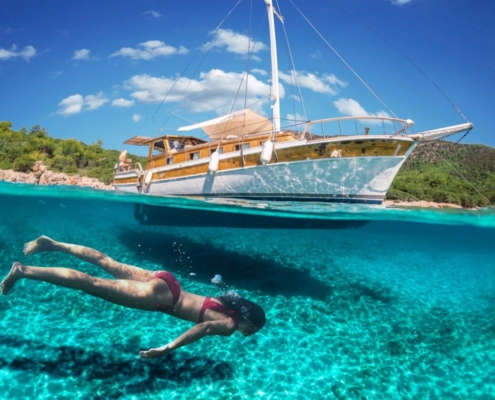 A Gulet in Kekova Waters