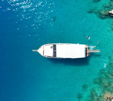 Fethiye to Olympos Boat Drone Shot