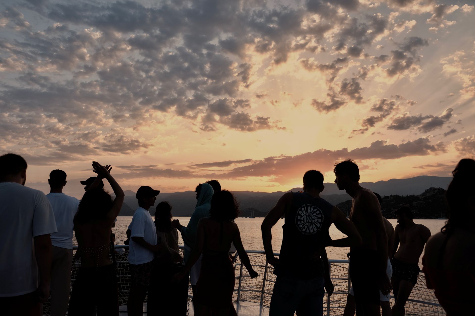 Private Gulet Charter - A Group of Friends from Sunset Party in Kekova