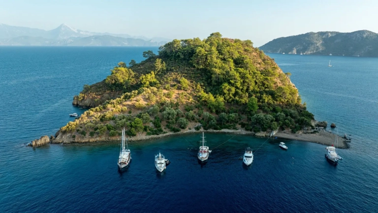 Yassica Island swimming stop near Fethiye